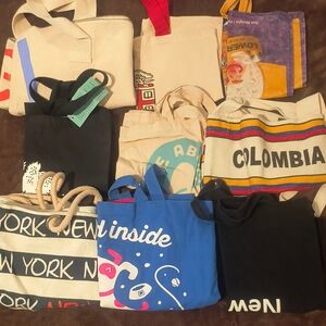 Bundle 9 bags Chic Black and Blue Tote Bag